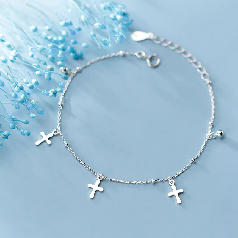 Lumina Light Cross Bracelet – Dainty, Pure & Graceful