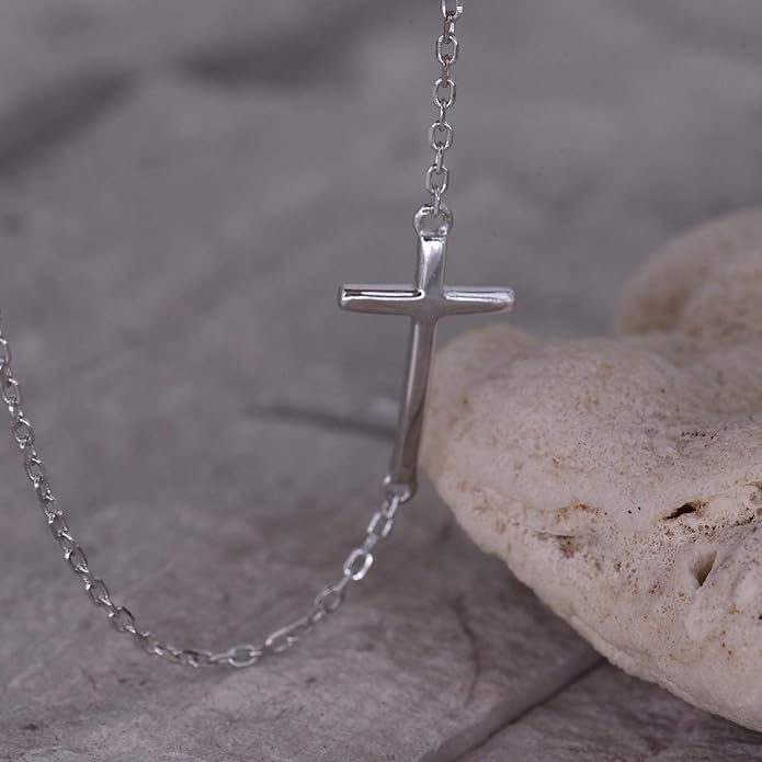 Lumina Grace Silver Cross Bracelet – Pure, Dainty & Timeless