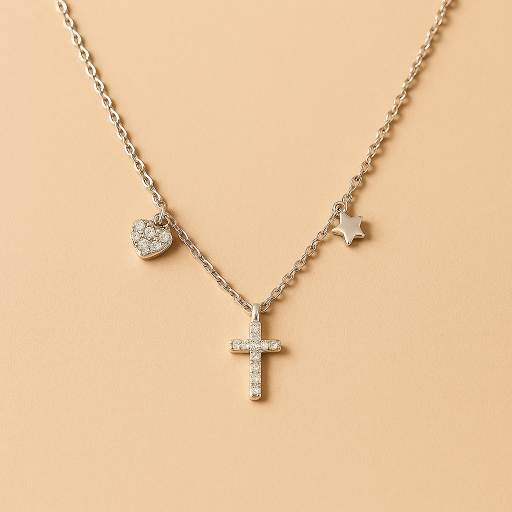 Lumina Heart & Cross S925 Necklace