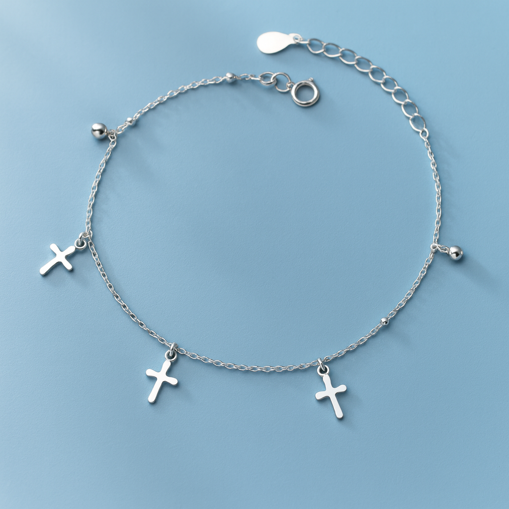 Lumina Light Cross Bracelet – Dainty, Pure & Graceful