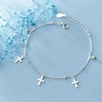 Lumina Light Cross Bracelet – Dainty, Pure & Graceful