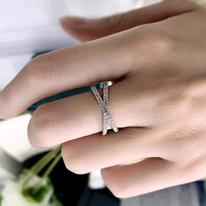 Lumina Hope Women's S925 Cross Ring