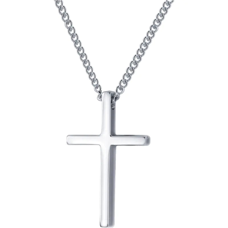S925 Silver Cross Necklace with Unique Design