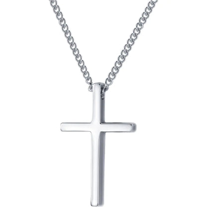 S925 Silver Cross Necklace with Unique Design