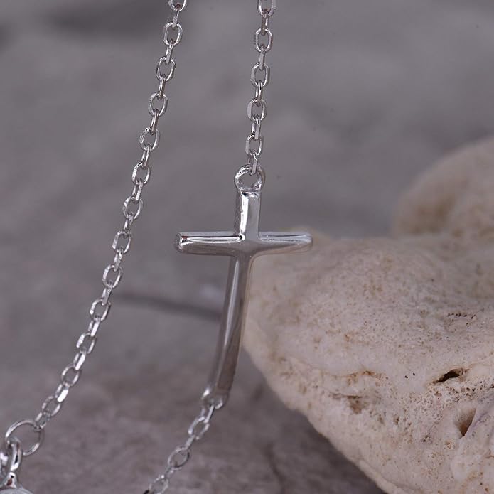 Lumina Grace Silver Cross Bracelet – Pure, Dainty & Timeless