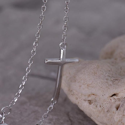 Lumina Grace Silver Cross Bracelet – Pure, Dainty & Timeless