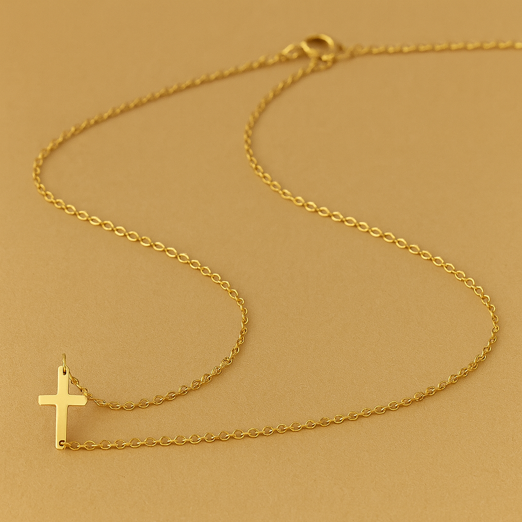 Lumina Grace Women's Gold Cross Necklace