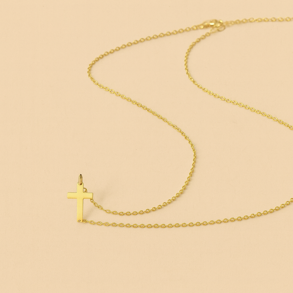 Lumina Grace Women's Gold Cross Necklace