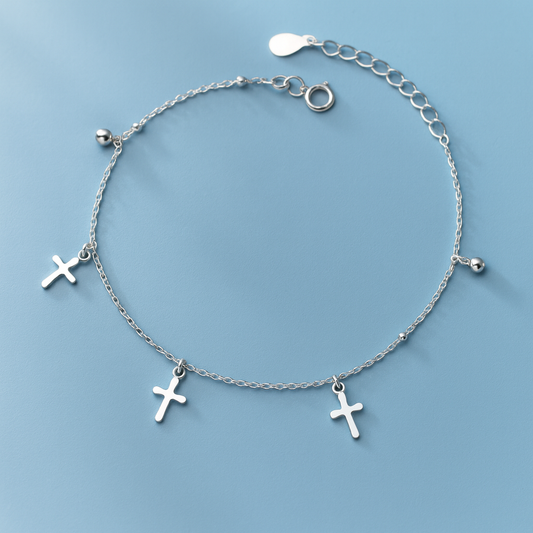 Lumina Light Cross Bracelet – Dainty, Pure & Graceful