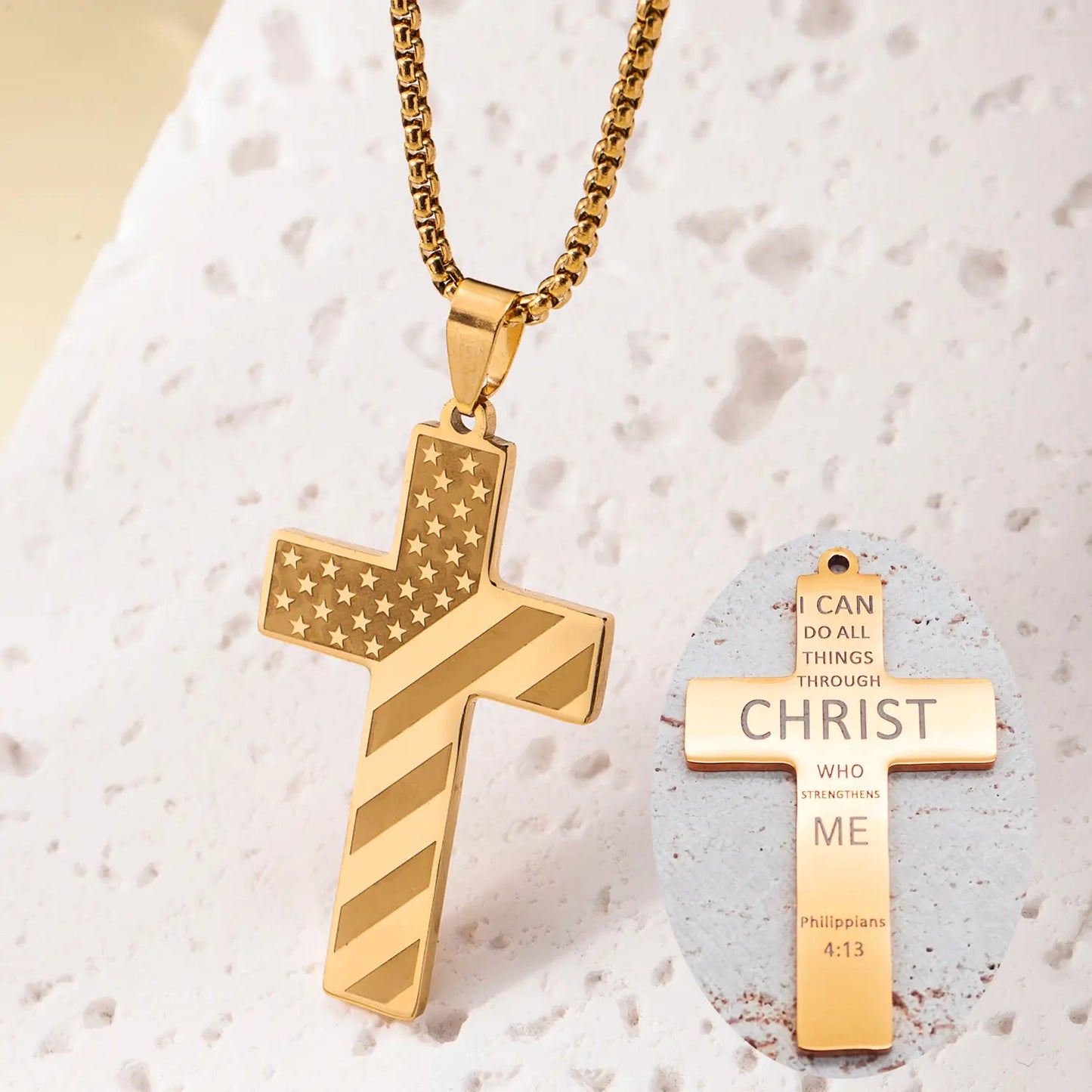Lumina Axis Unisex Cross Necklace – Modern, Tough & Pure