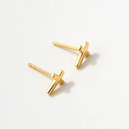 Lumina Grace Bow & Cross Studs – Light, Pure & Elegant