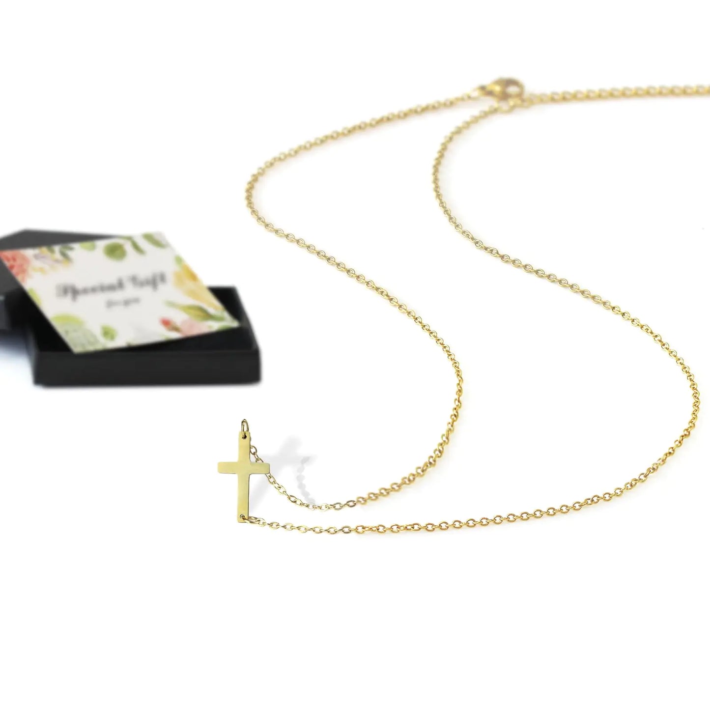 Lumina Grace Women's Gold Cross Necklace