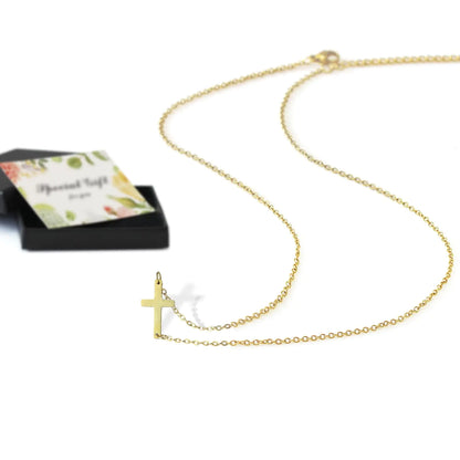 Lumina Grace Women's Gold Cross Necklace