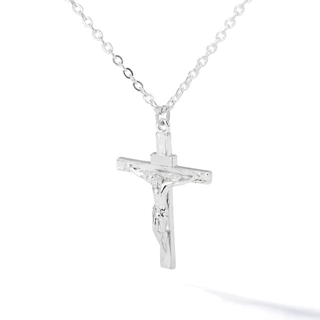 Lumina Strength Men's Cross Necklace – Tough, Sharp & Faith-Powered