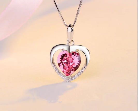Necklace with Heart Crystal Pendant - My Eternal Heart
