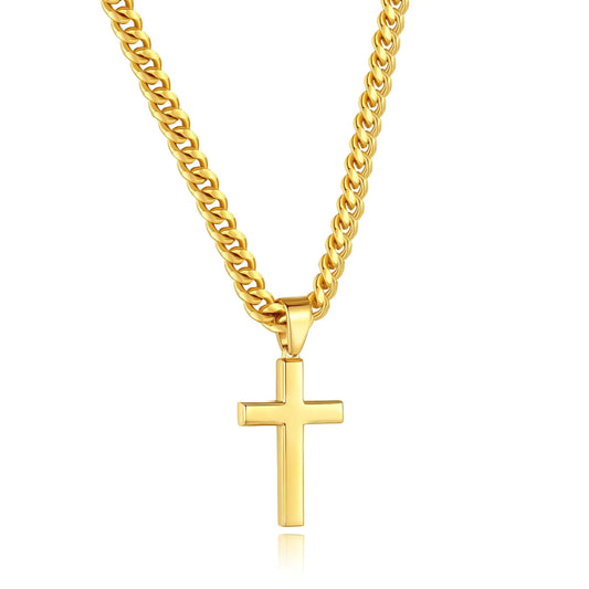 Lumina Strength Men's Cross Chain – Bold, Pure & Gift-Ready