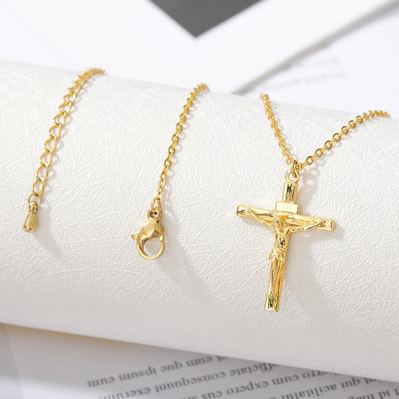 Lumina Strength Men's Cross Necklace – Tough, Sharp & Faith-Powered