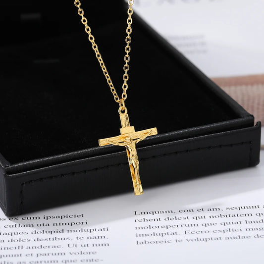 Lumina Strength Men's Cross Necklace – Tough, Sharp & Faith-Powered