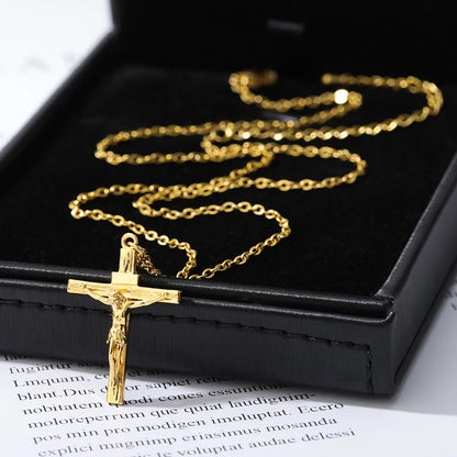 Lumina Strength Men's Cross Necklace – Tough, Sharp & Faith-Powered