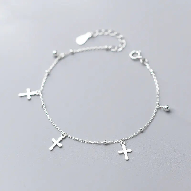 Lumina Light Cross Bracelet – Dainty, Pure & Graceful