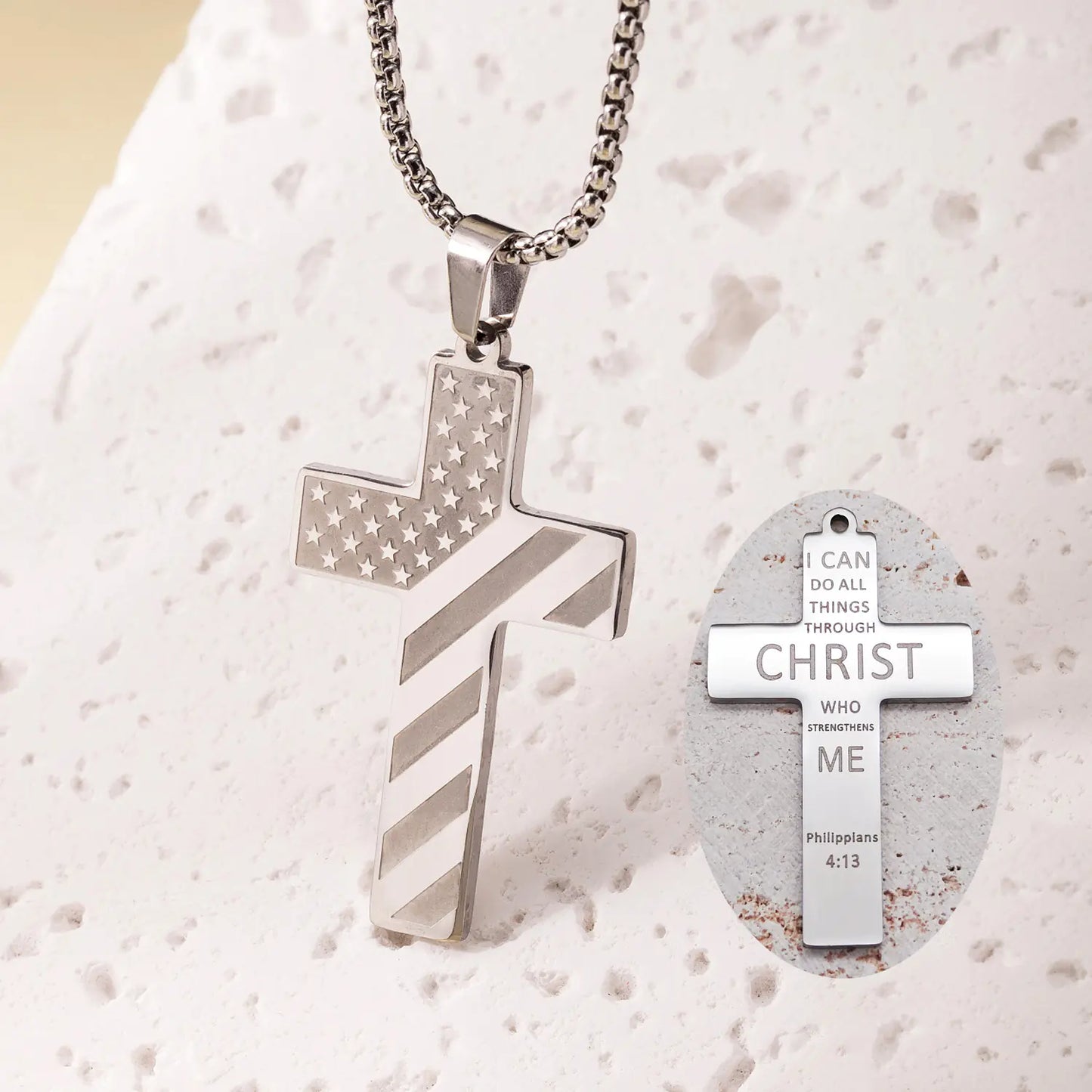 Lumina Axis Unisex Cross Necklace – Modern, Tough & Pure
