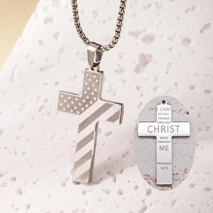 Lumina Axis Unisex Cross Necklace – Modern, Tough & Pure